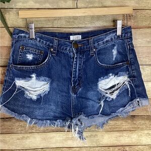 Distressed Denim Shorts Tobi Women’s W28